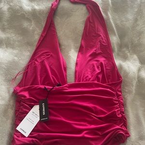 Body Contour Collection from Express. New w/tags. Never worn. Hot Pink Halter.